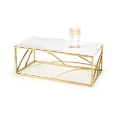 COFFEE TABLE UNIVERSE 3, WHITE MARMUR / GOLD